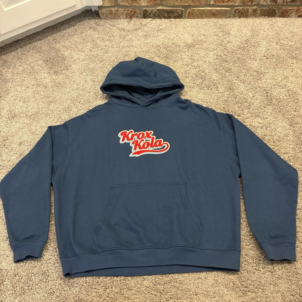 Calfreezy Krox Kola Hoodie blue size Men's large L Blue Cola Heavyweight Rare
